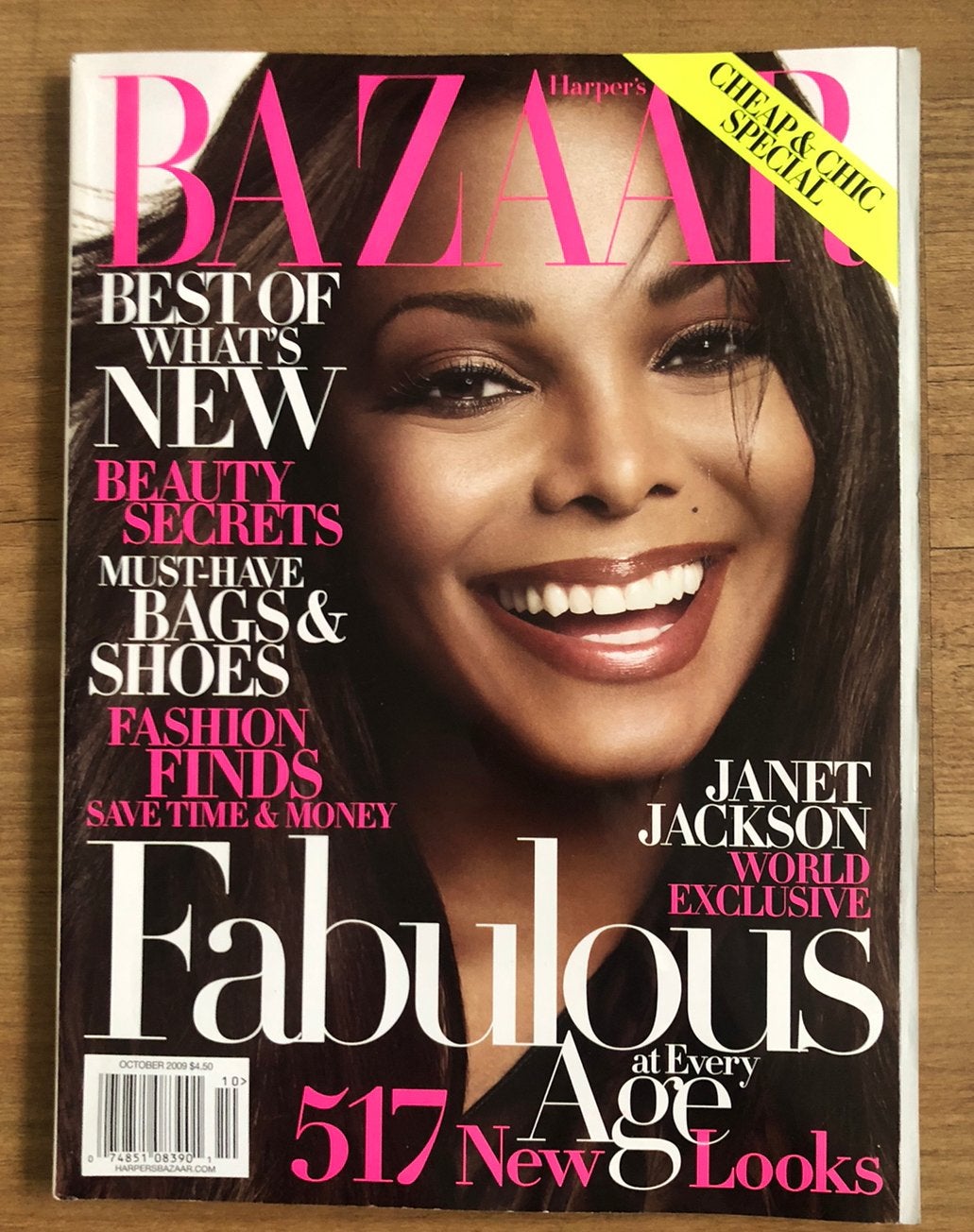Harper's Bazaar magazine 2009 Janet Jackson cover +interview, Boeken, Ophalen of Verzenden, Gelezen, Glossy