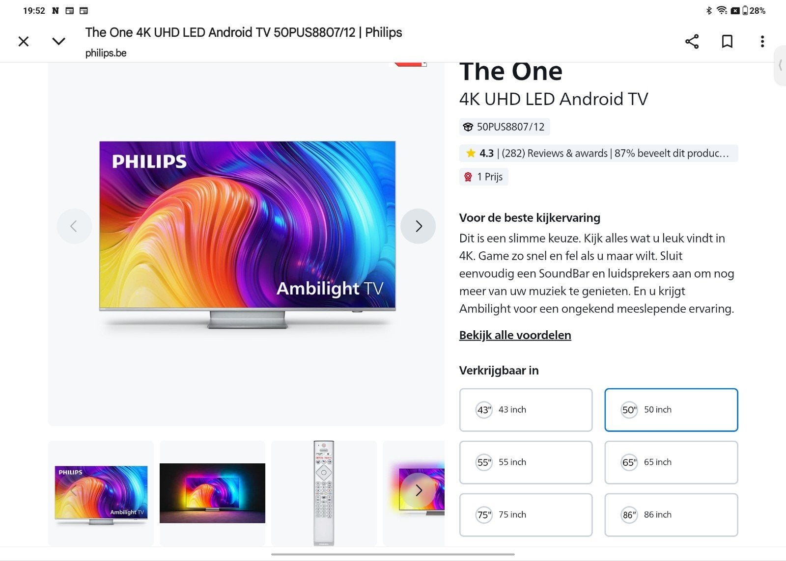 Philips smart tv, Audio, Tv en Foto, Ophalen, Philips, Smart TV