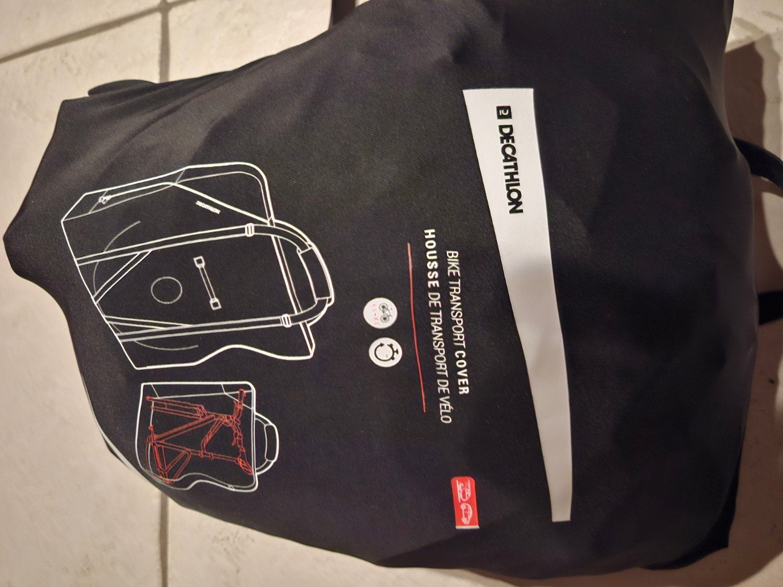 fiets transporttas, Enlèvement, Comme neuf, Decathlon
