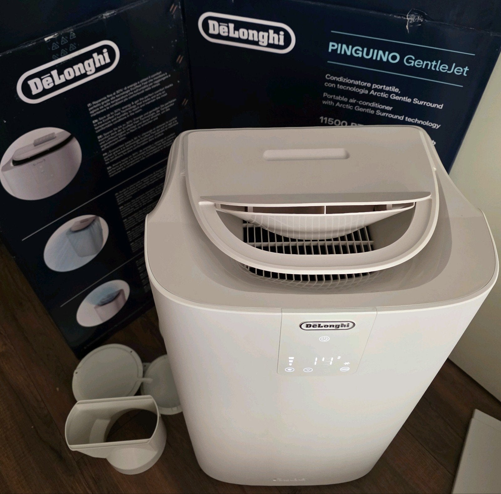 (NIEUW)De Longhi mobiele airco GentleJet - factuur&garantie, Neuf, Enlèvement ou Envoi, Refroidissement et Déshumidification, 100 m³ ou plus grand