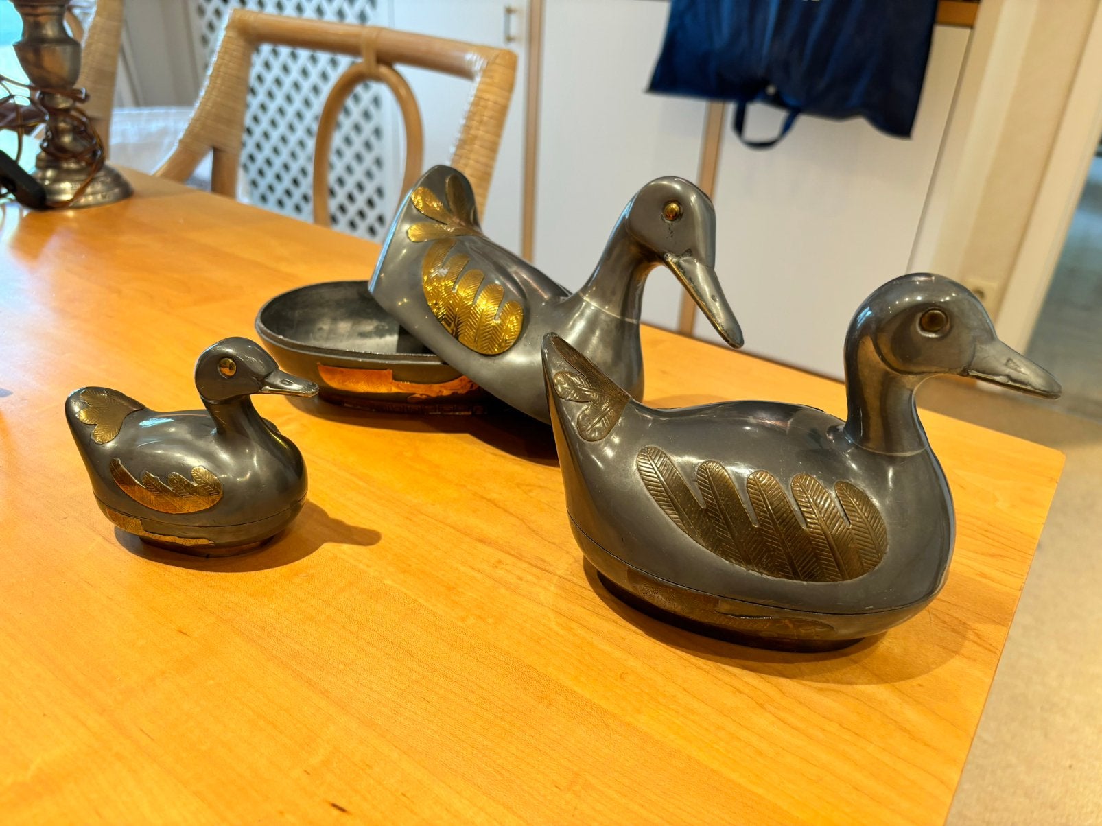 Tinnen eendjes, Antiek en Kunst, Ophalen