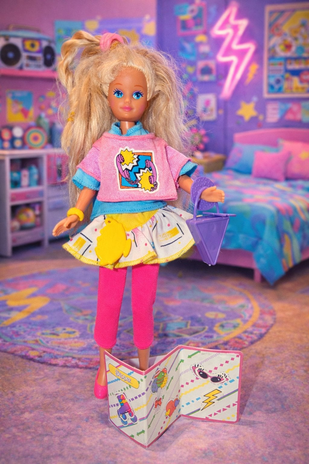 Vintage Steffi Love pop jaren ’90, Kinderen en Baby's, Speelgoed | Poppen, Ophalen of Verzenden, Gebruikt, Barbie
