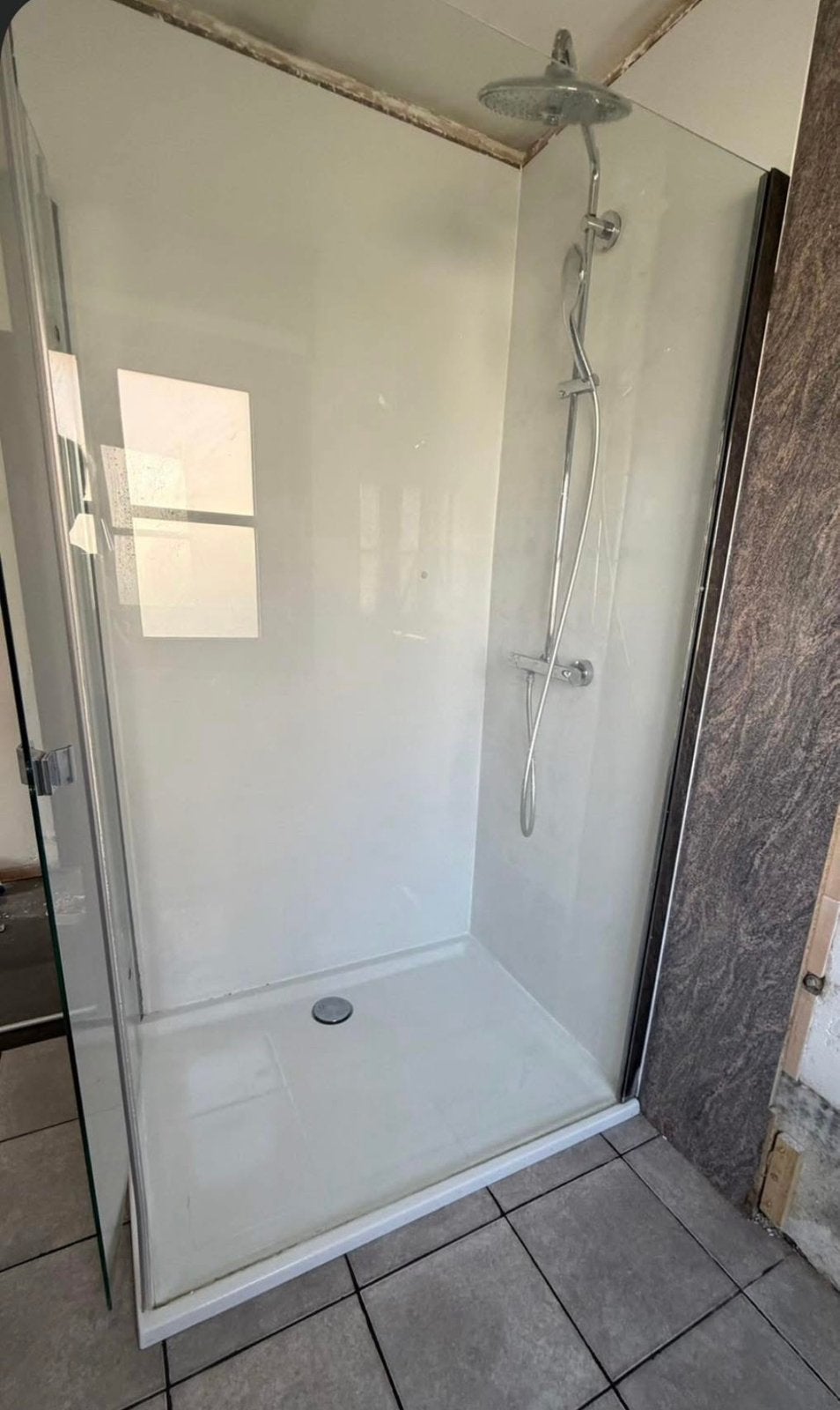 Compleete glazendouche met regendouche, Ophalen, Nieuw, Met douche