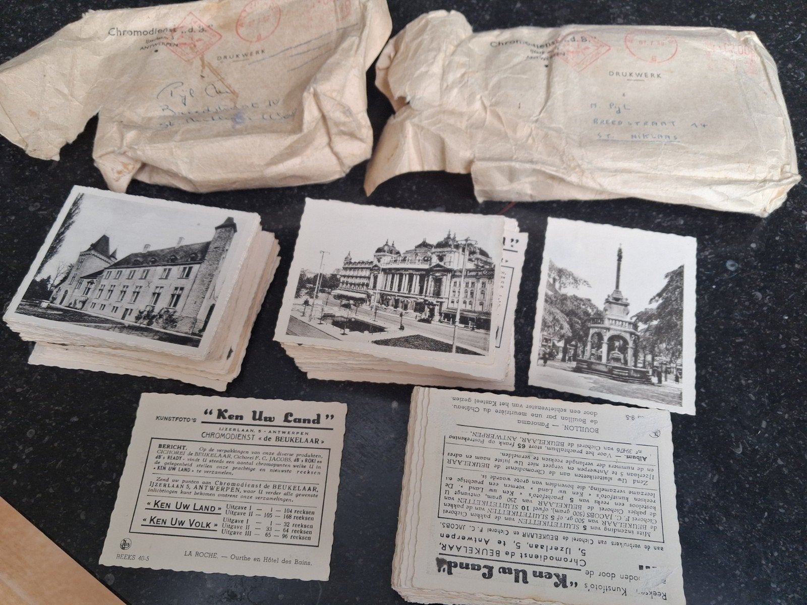 🇧🇪Lot 250 chromo's Ken uw land + 2 ZELDZAME verzendenvelop, Handtassen en Accessoires, Ophalen of Verzenden