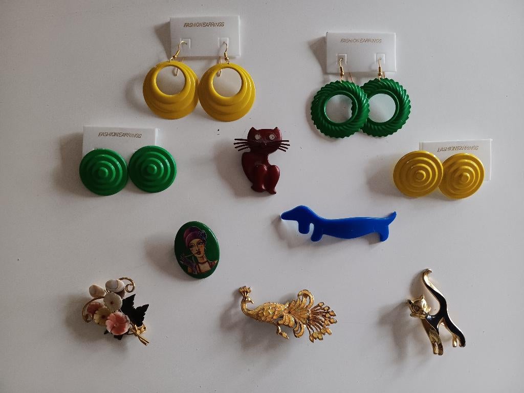 Vintage juweeltjes (oorbellen en broches), Ophalen of Verzenden, Broche