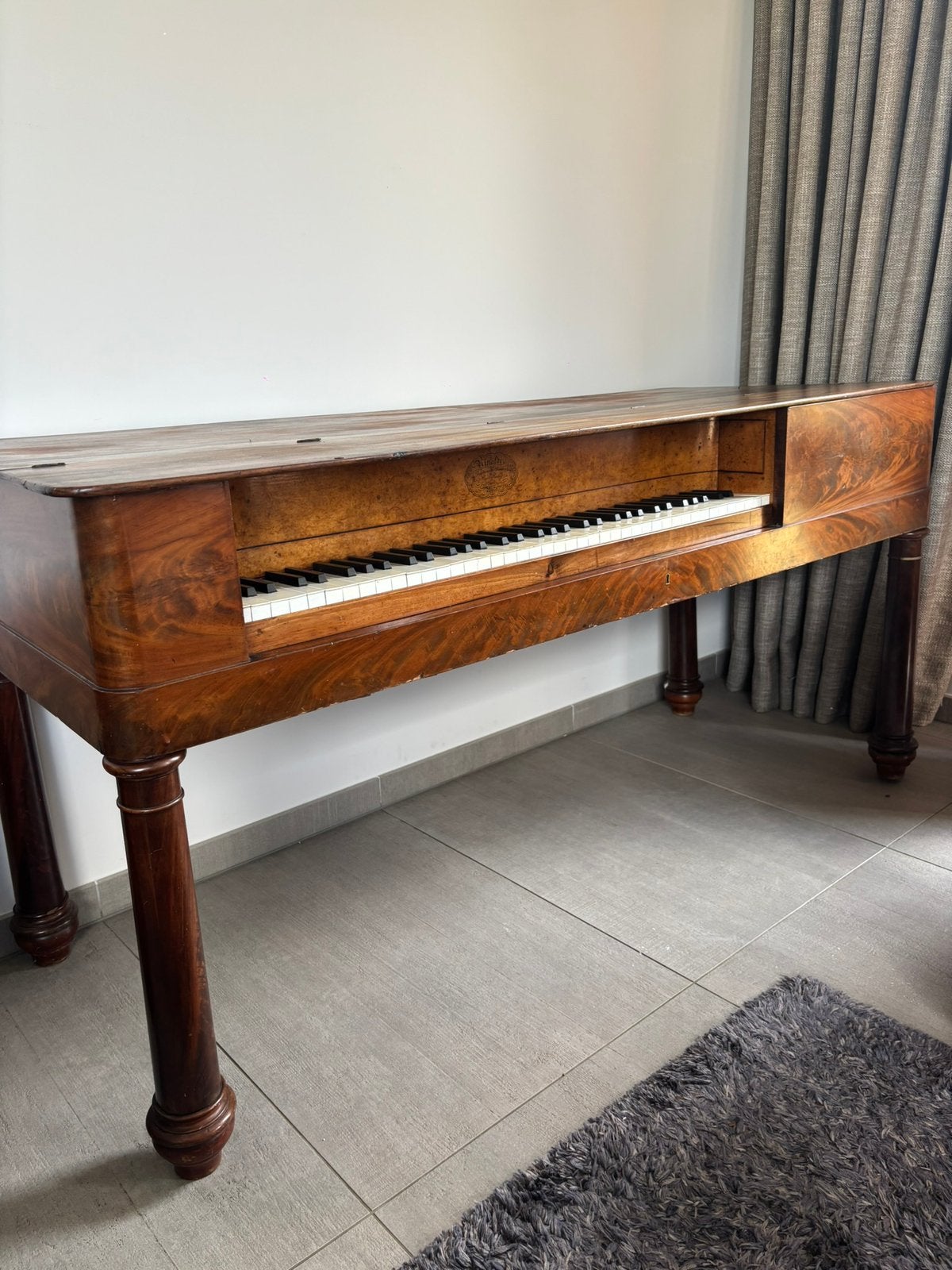 Tafelpiano, Ophalen, Gebruikt, Bruin, Piano