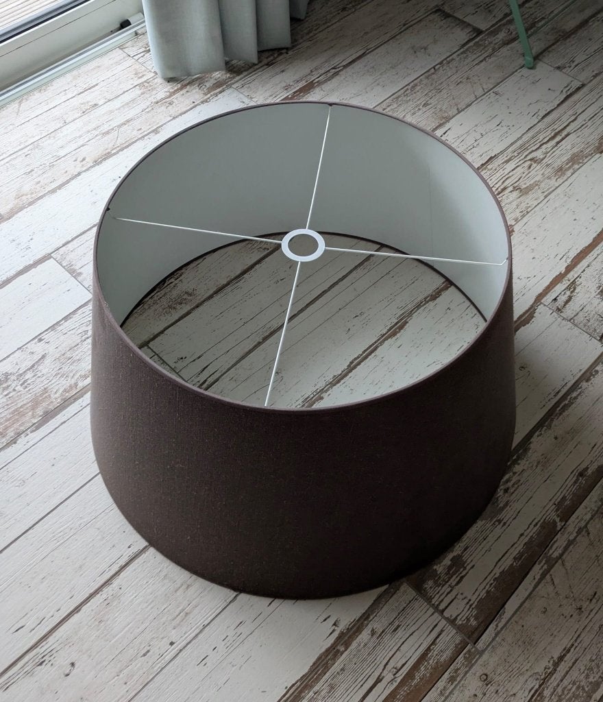 Lampenkap groot, kleur bruin., Ophalen, Rond, Zo goed als nieuw, Modern