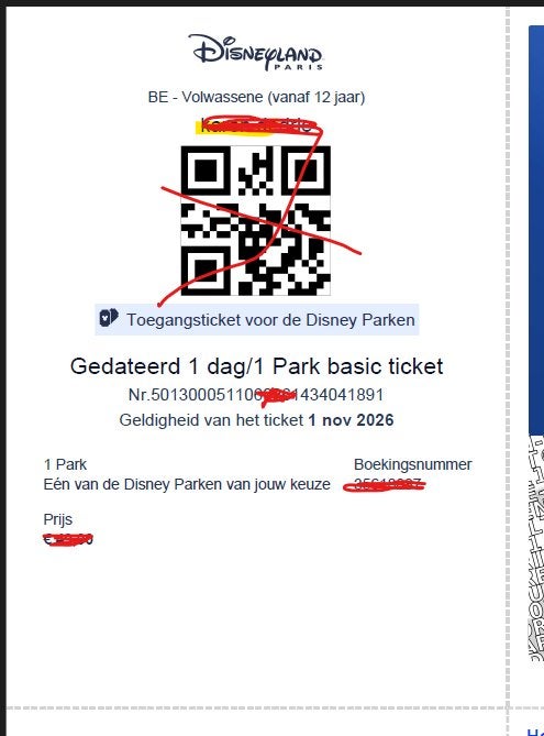 disneyland parijs, Tickets en Kaartjes, Drie personen of meer