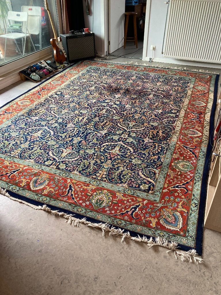 Perzisch tapijt, handgeknoopt, 350cm x 245cm, Gebruikt, 200 cm of meer, 200 cm of meer, Rechthoekig
