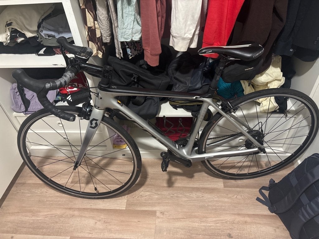 Koersfiets Scott Addict XXS, Frein à main, Comme neuf, Enlèvement, Scott