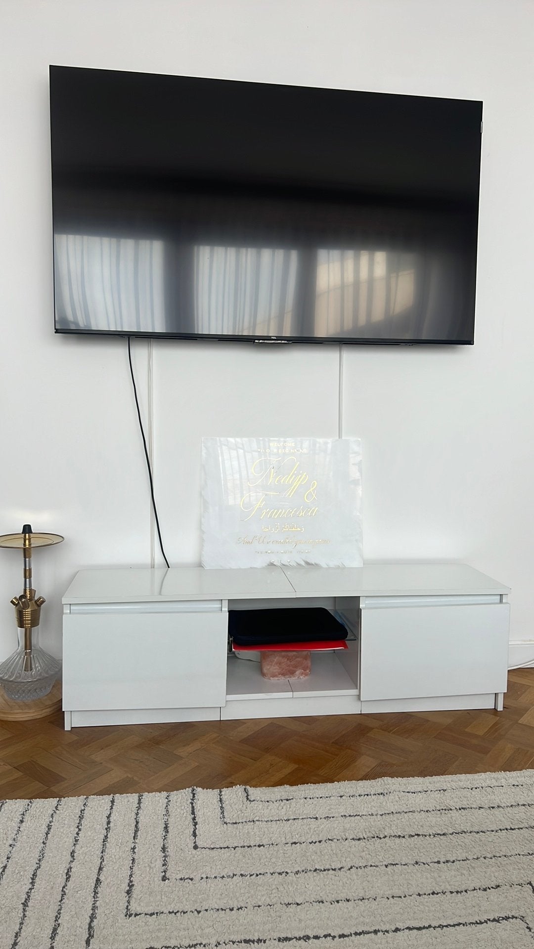 Tv kast, Huis en Inrichting, Ophalen, Gebruikt, Glas
