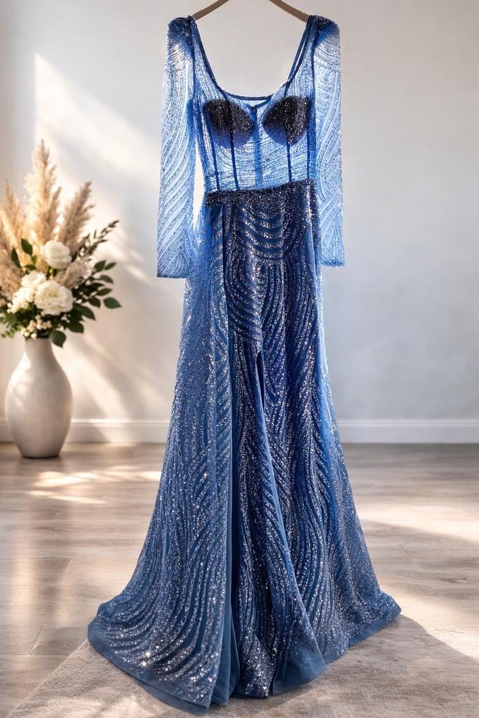 Galajurk/avondjurk Lanuit Couture, Kleding | Dames, Gelegenheidskleding, Nieuw, Galajurk, Maat 36 (S), Blauw, Ophalen