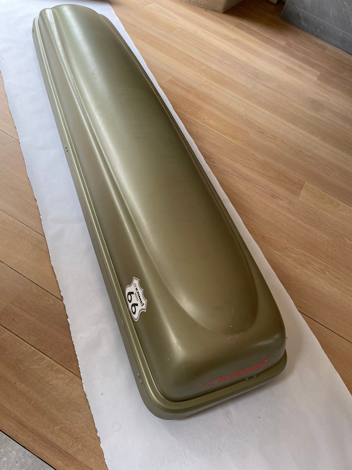 Valise à skis Kamei Route 66 Roof Box, vert olive, Enlèvement, Comme neuf