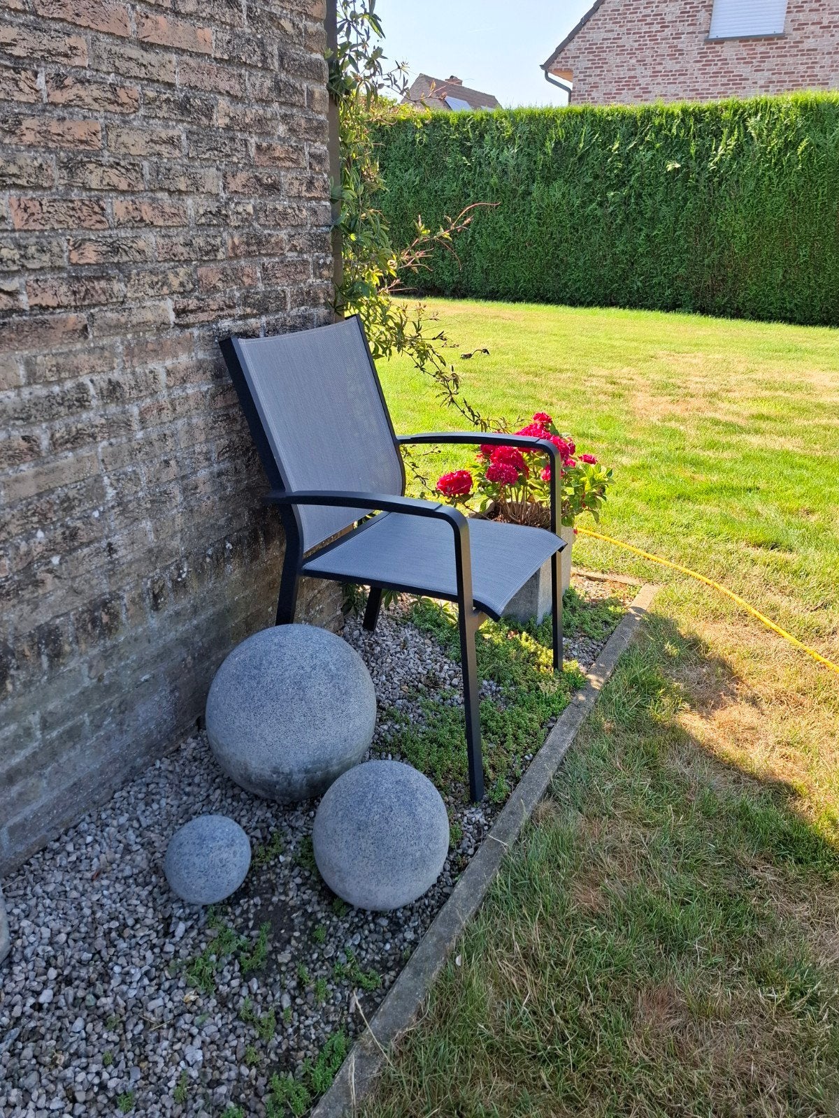 3 sierbollen voor in de tuin in steen, Ophalen