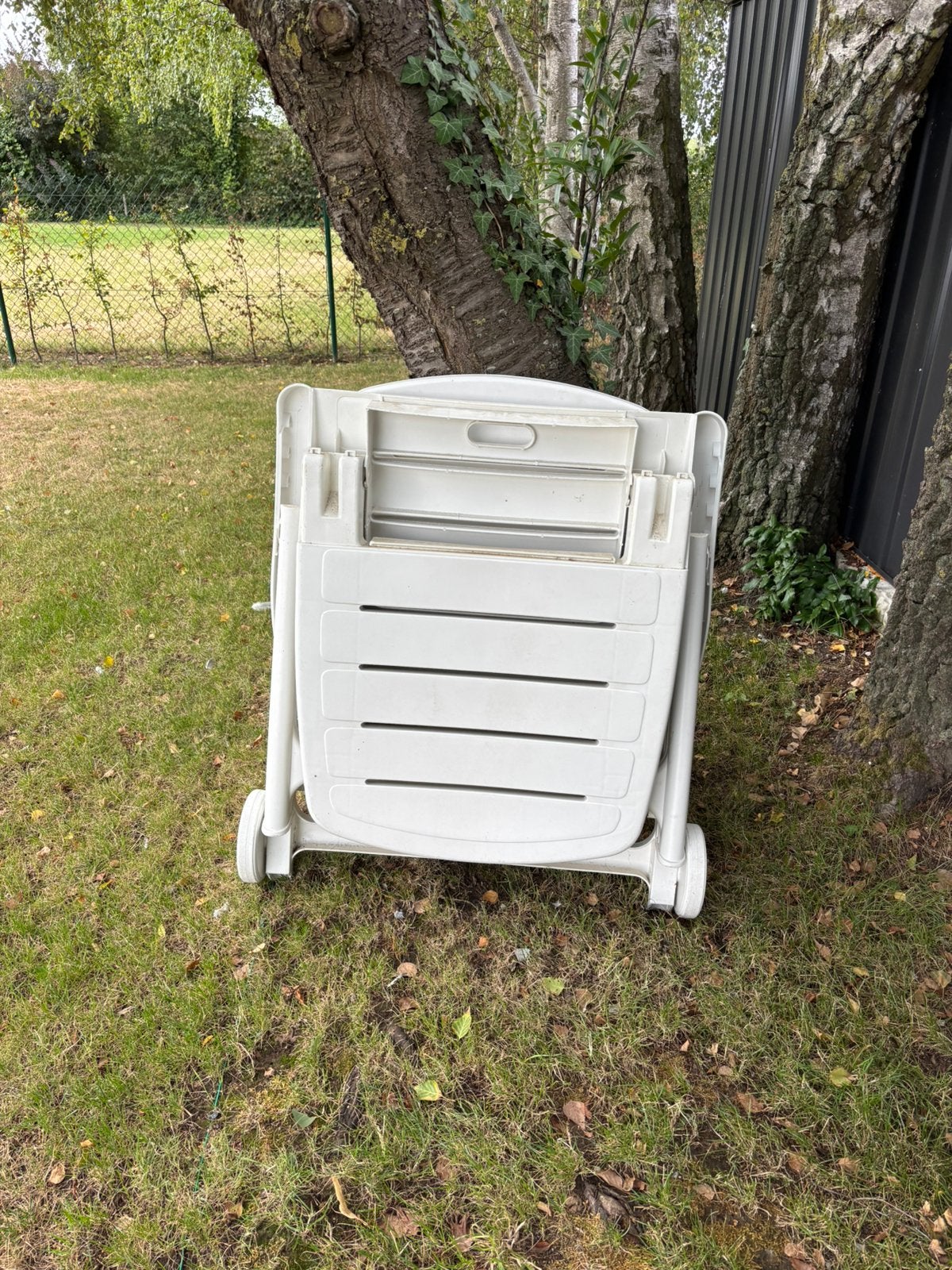Ligstoel voor de tuin + kussens, Tuin en Terras, Ophalen, Gebruikt, Plastic, Inklapbaar