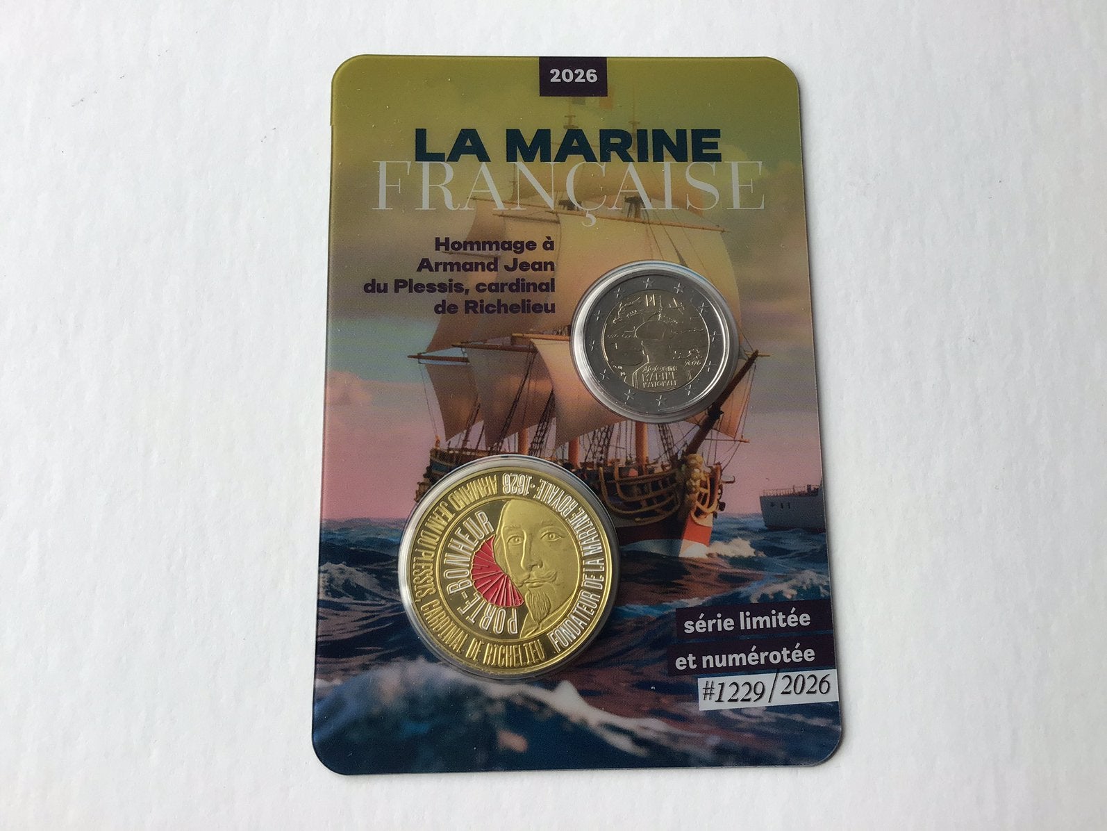 Frankrijk 2 euro Marine + medaille 2026, Timbres & Monnaies, Monnaies | Europe | Monnaies euro, Enlèvement ou Envoi, France, 2 euros