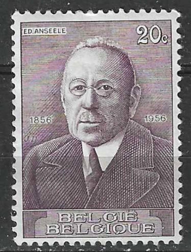 Belgique 1956 - Yvert/OBP 997 - Edward Anseele (ZG), Timbres & Monnaies, Envoi, Non oblitéré, Sans gomme