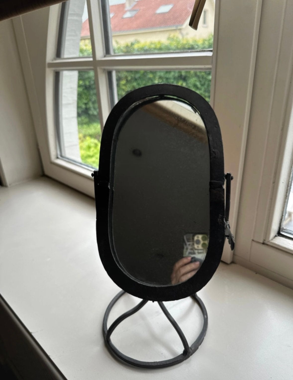 Miroir sur pied vintage, Enlèvement ou Envoi, Utilisé, Ovale