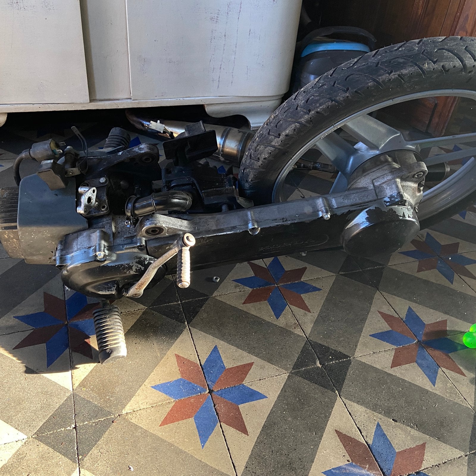 Werkende motor honda wallaroo, Fietsen en Brommers, Ophalen, Blok