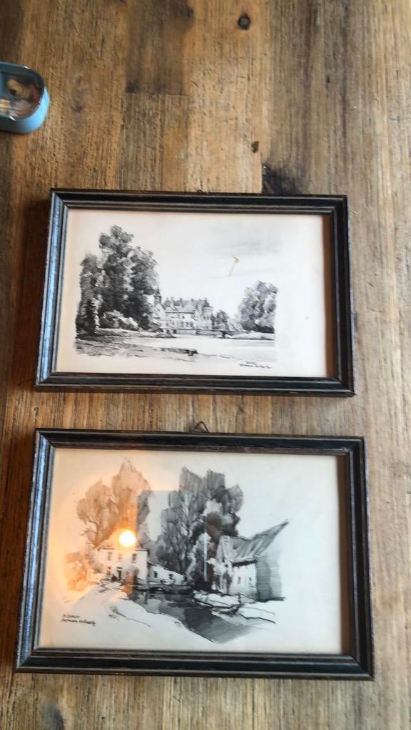 Twee werkjes van Herman verbaerf, Antiek en Kunst, Kunst | Tekeningen en Fotografie, Ophalen