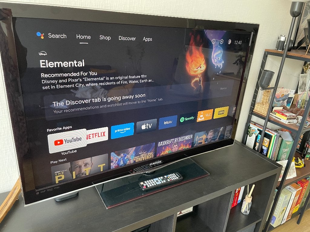 Samsung TV (46 inch) + MiBoxS 2nd Gen, Ophalen, 50 Hz, LCD, Zo goed als nieuw