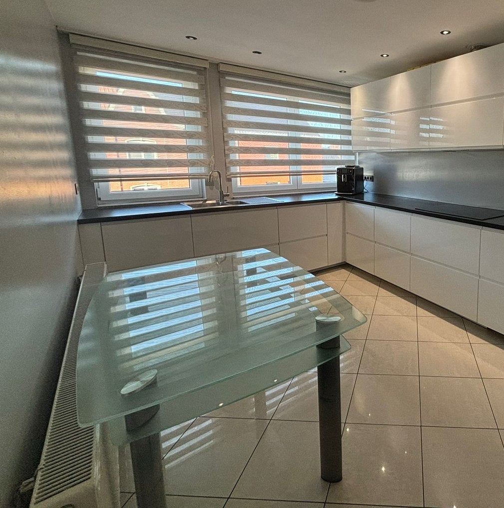 Glazen tafel, Huis en Inrichting, Ophalen, Zo goed als nieuw
