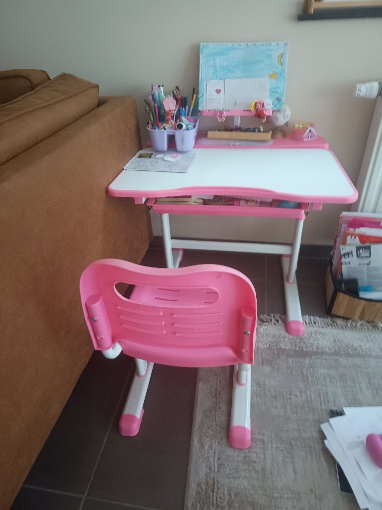 Bureau fille, Ophalen, Roze, Schoolbureau, Zo goed als nieuw