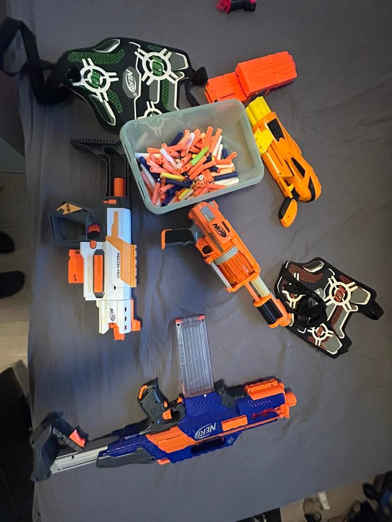 Nerf bundel met 5 wapens, Enlèvement, Comme neuf