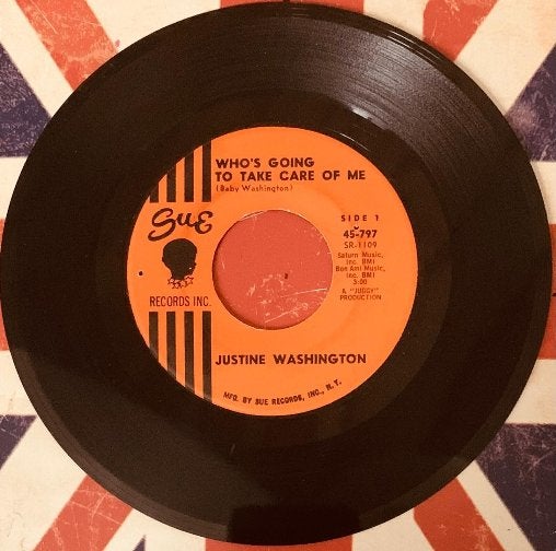 Justine Washington Ik kan niet wachten tot ik mijn baby zie, Gebruikt, Originele persing, 7 inch, Ophalen of Verzenden