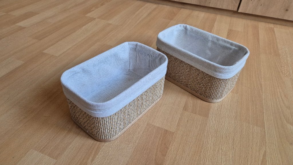 2 gevlochten mandjes, Mand, Geribbeld, Nieuw, Ophalen of Verzenden