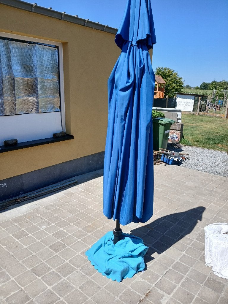 Parasol azuurblauw NIEUW, Ophalen, Nieuw, Stokparasol