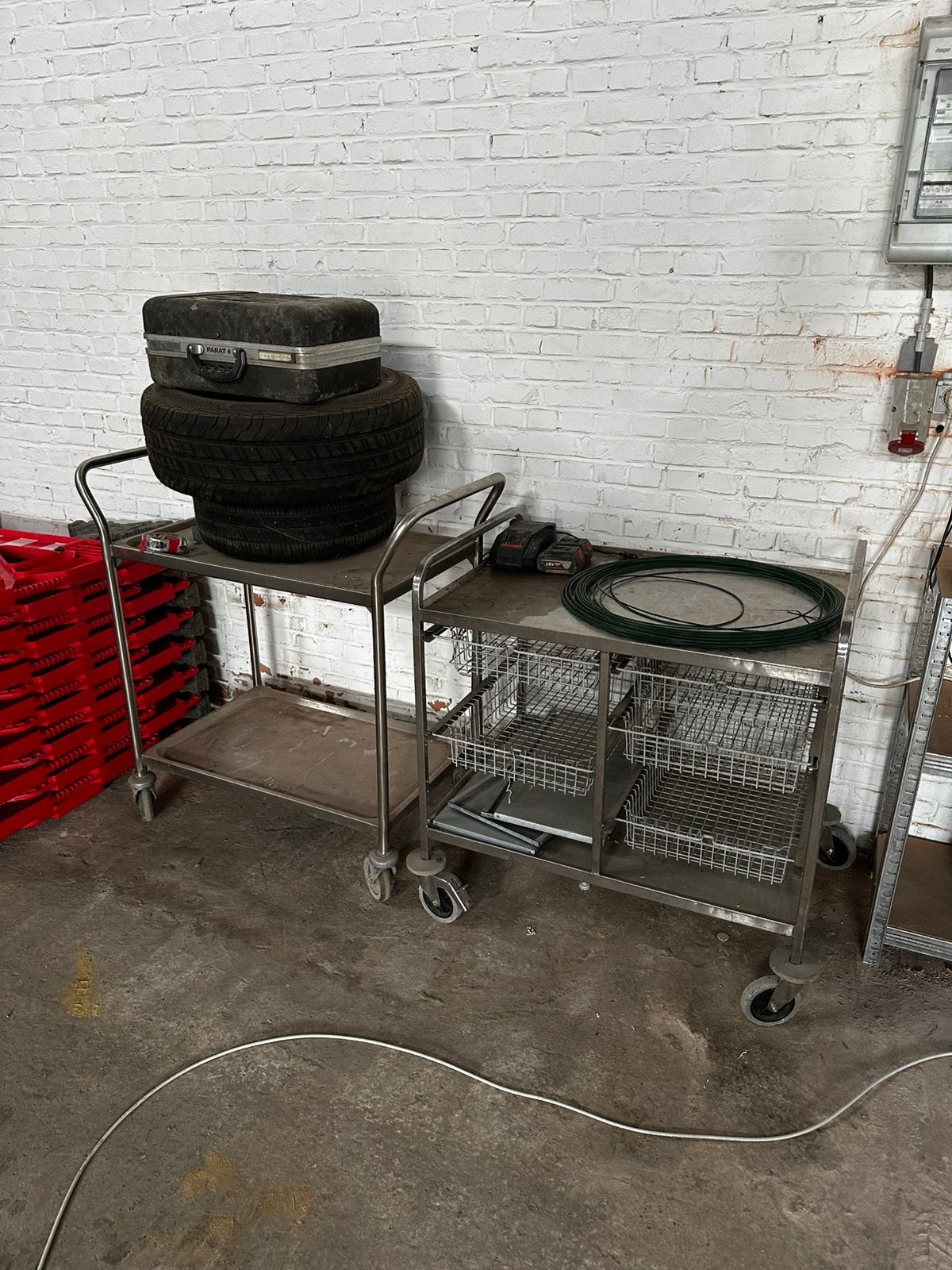 Inox kar 2x te koop, Ophalen, Zo goed als nieuw