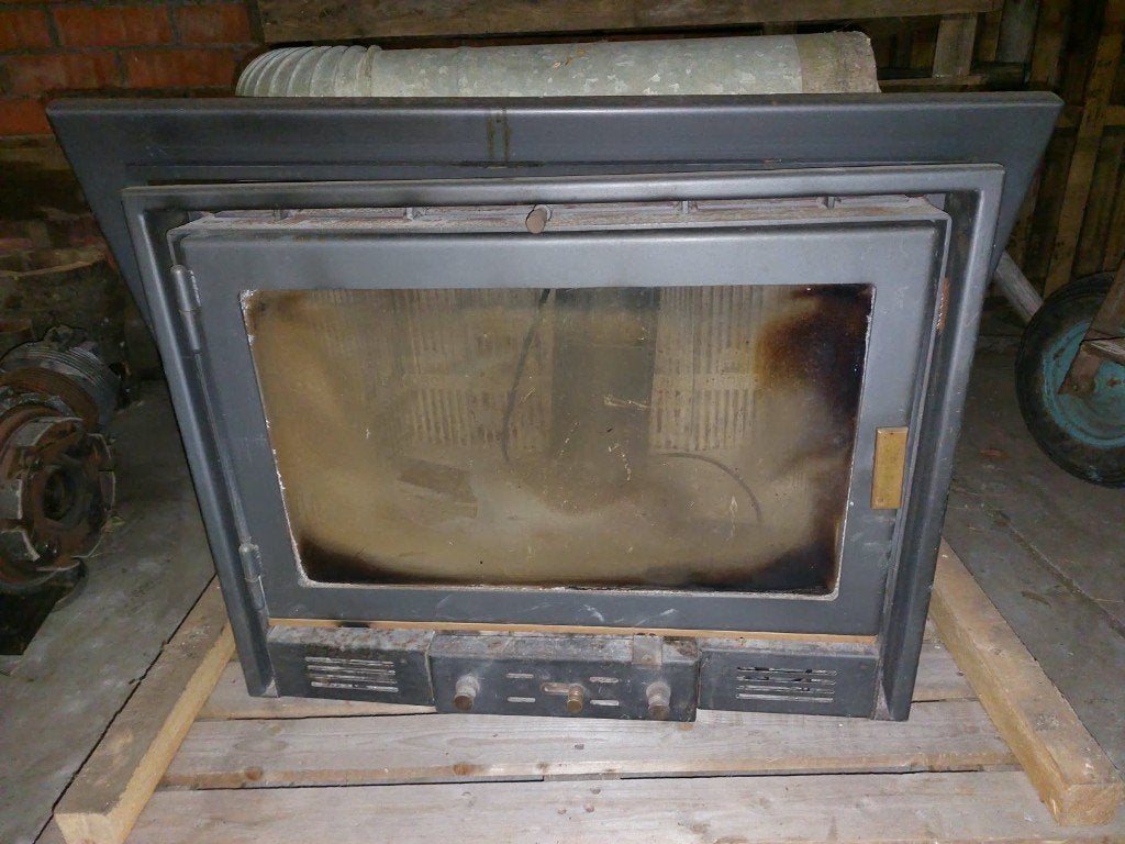 Houtkachel inbouw, Huis en Inrichting, Ophalen, Gebruikt, Inbouwhaard, Houthaard