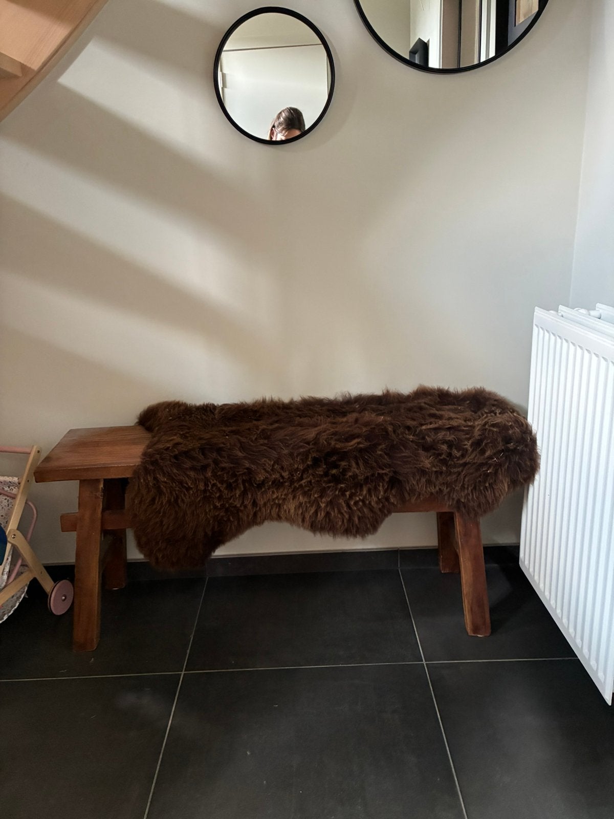 Houten bankje 117x26x52, Ophalen, Zo goed als nieuw