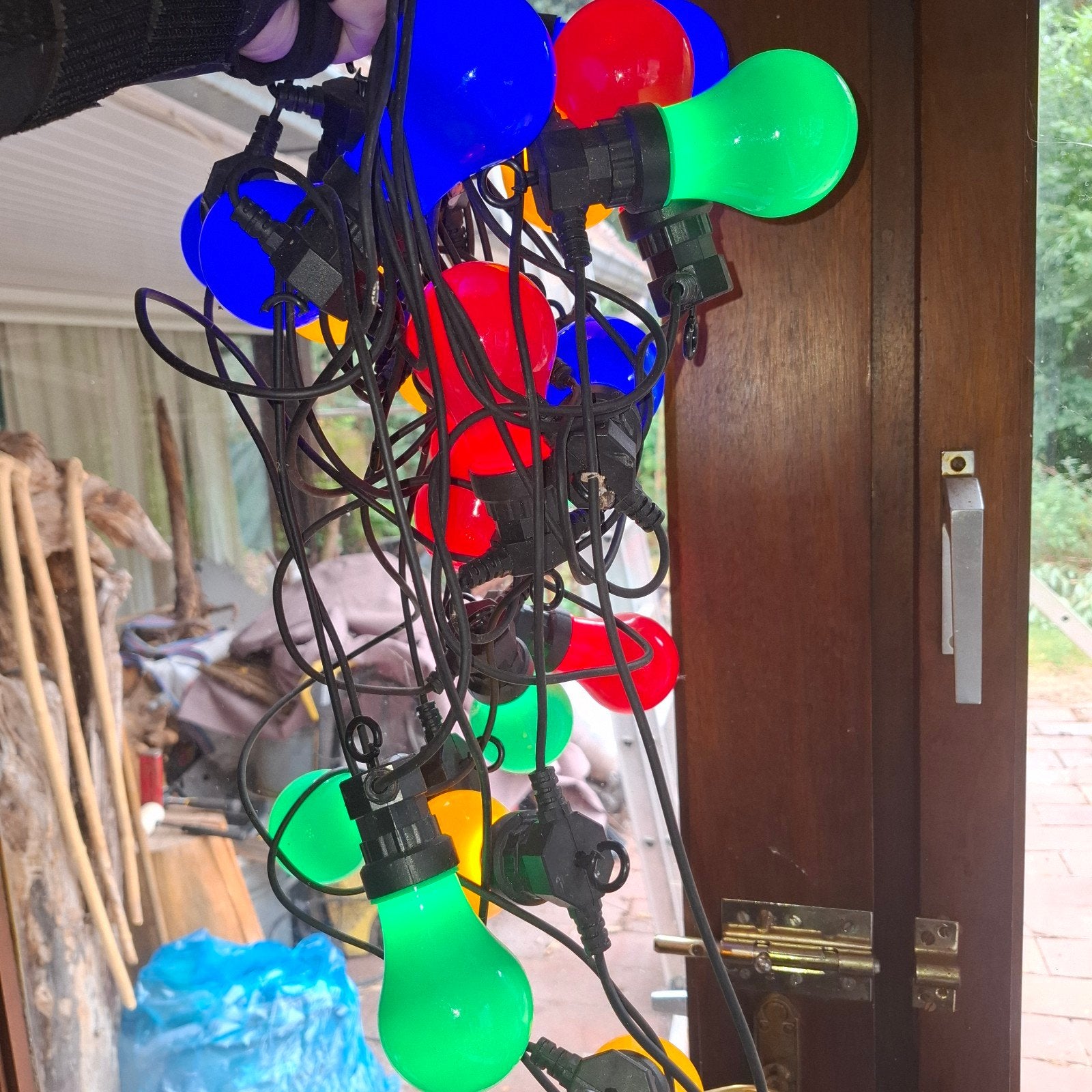 Veelkleurige slingers. Gebruik binnen en buiten, Huis en Inrichting, Ophalen of Verzenden, Zo goed als nieuw, Kunststof, Ibiza stijl