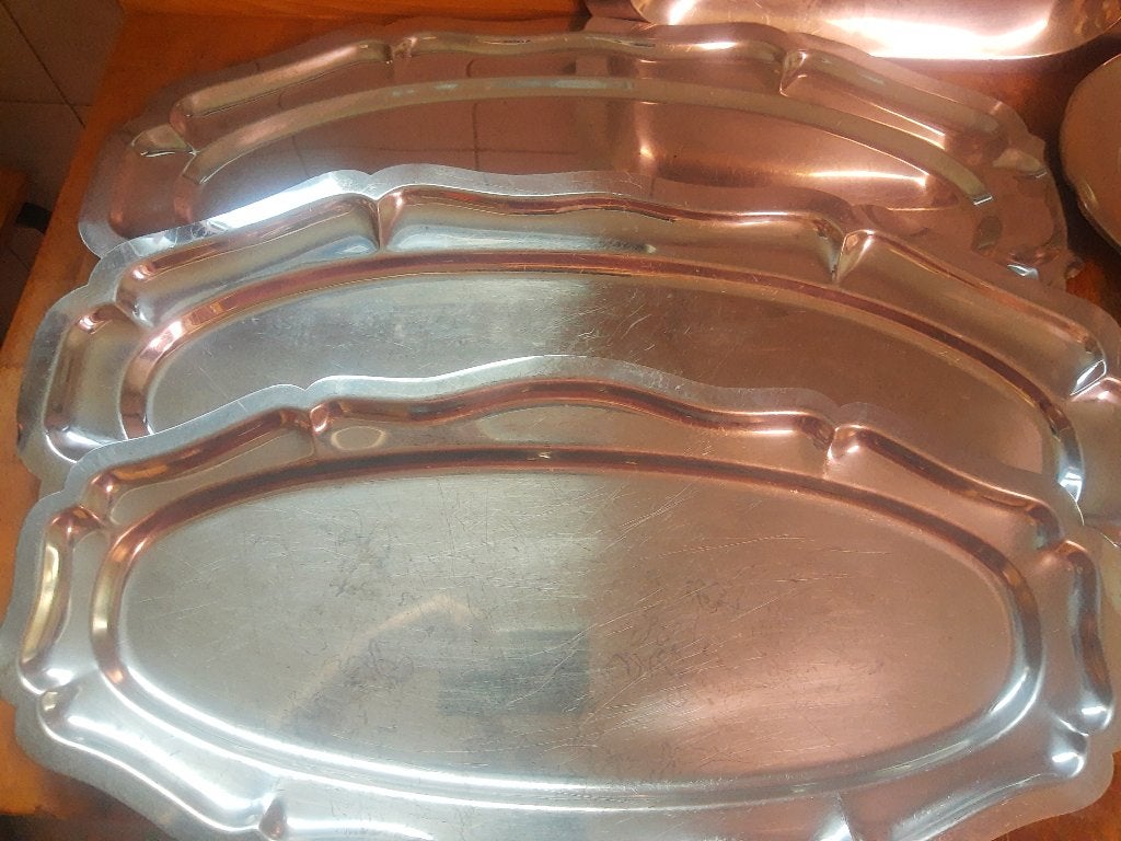 Inox plateaus, Ophalen, Gebruikt, Inox, Overige typen