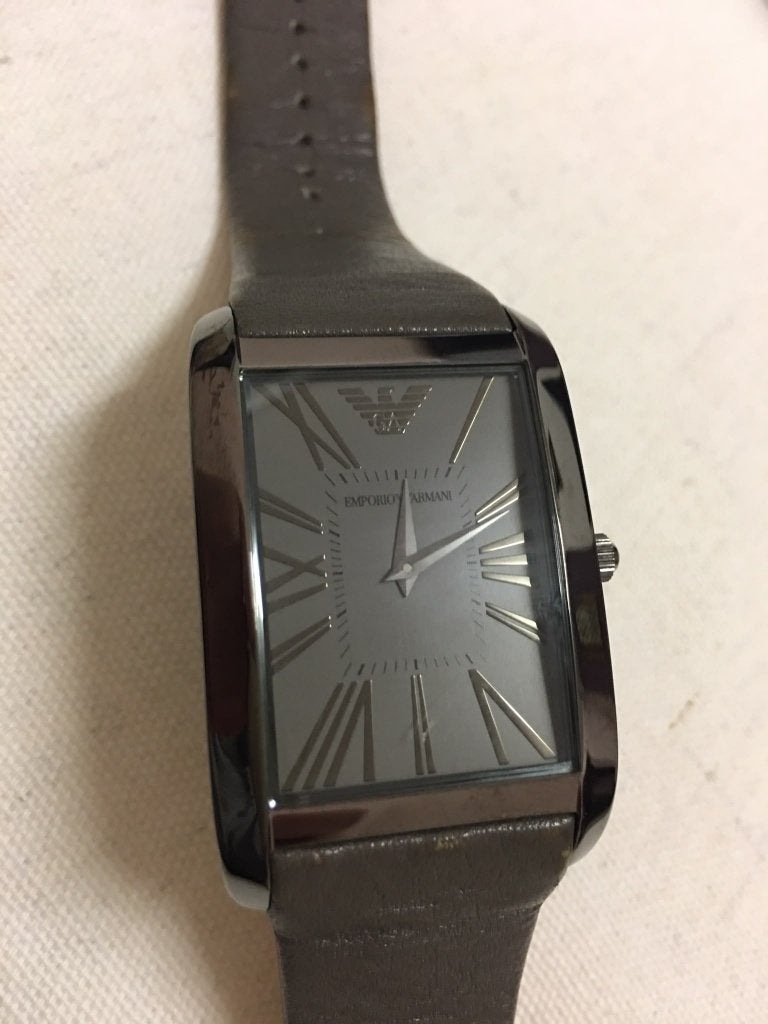 MONTRE EMPORIO ARMANI AR2058, Bijoux, Sacs & Beauté, Montre-bracelet, Autres marques, Cuir, Acier