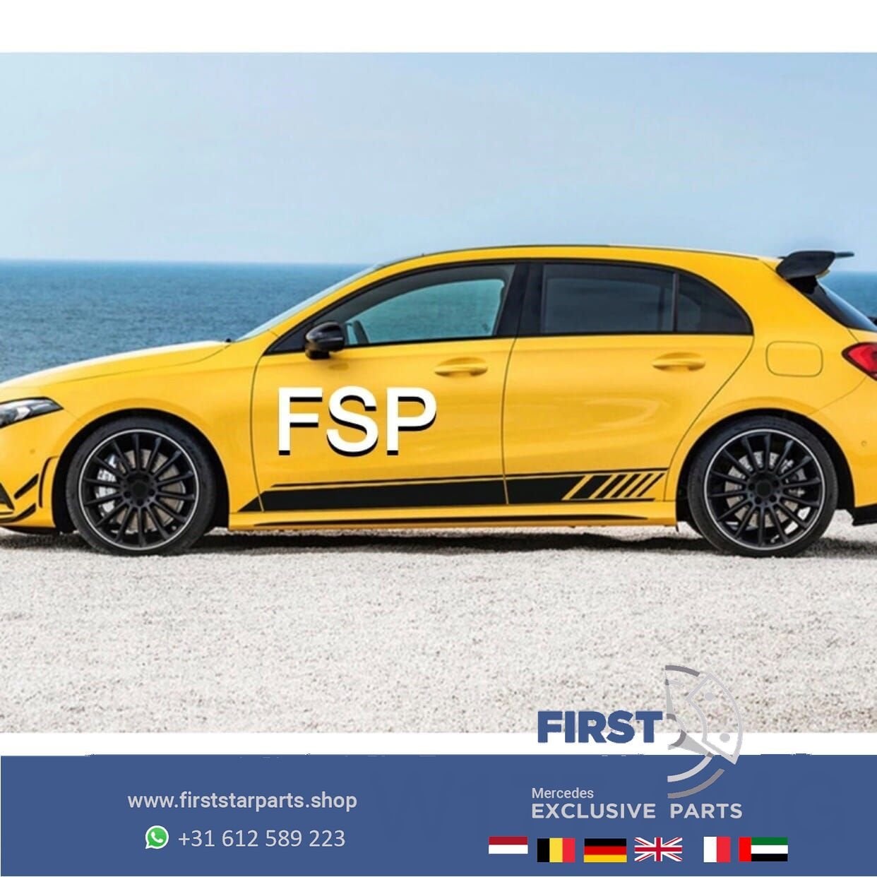 W177 A45 AMG EDITION STICKER SET L/R STRIPING A KLASSE 2020-, Ophalen of Verzenden, -, -, -