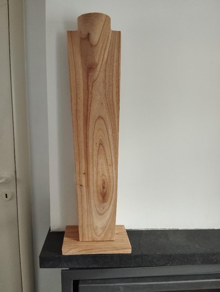 Houten buste voor halsketting Hoogte: 80 cm, Handtassen en Accessoires, Kettingen, Zo goed als nieuw, Ophalen