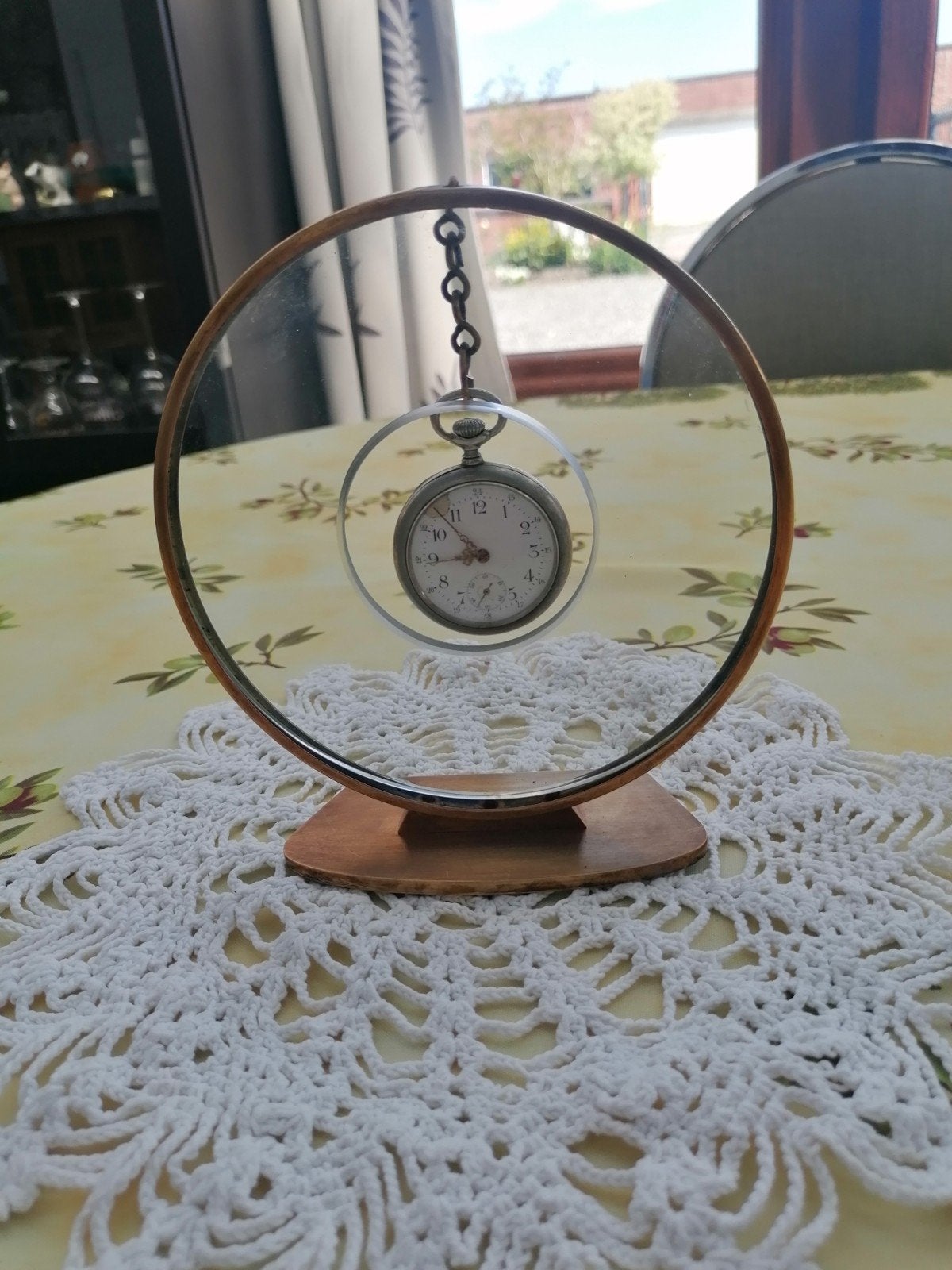 Porte-montre en laiton avec montre de gousset homme, Enlèvement ou Envoi