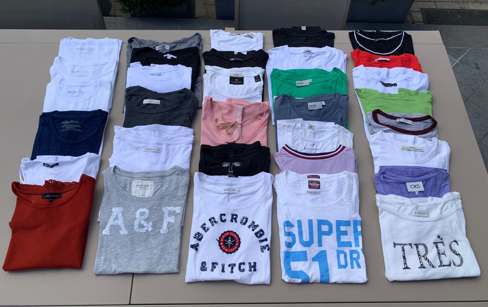Pakket merkkleding T-shirts (maten S-M), Manches courtes, Taille 38/40 (M), Comme neuf, Enlèvement