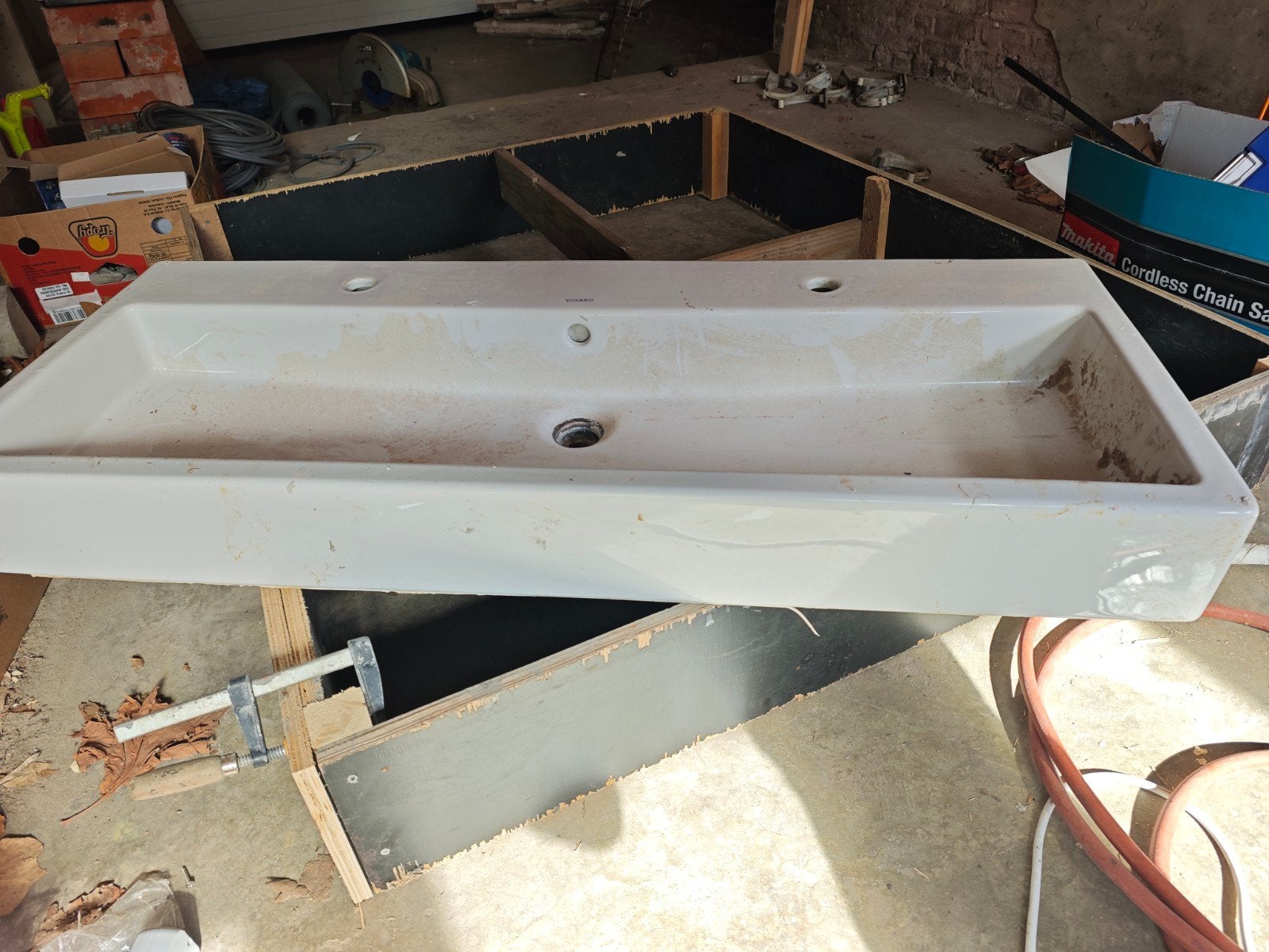 Vasque double Duravit Vero air - 120 x 47 cm, Bricolage & Construction, Sanitaire, Enlèvement, Utilisé, Lavabo
