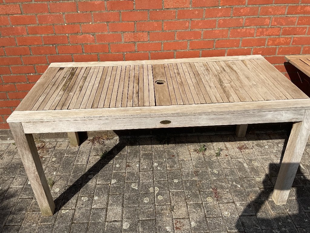 Tuintafel real teak 1m60x80, Tuin en Terras, Ophalen