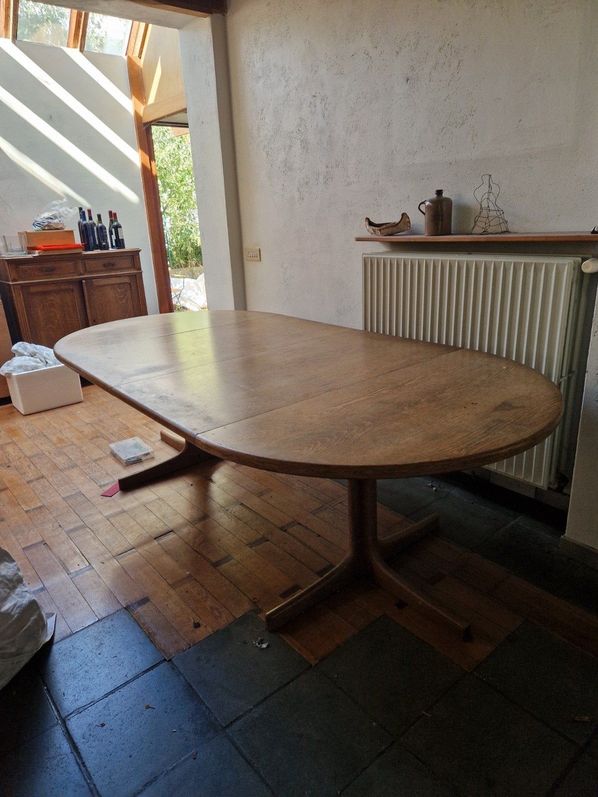 Table extensible en chêne 120x120/120180/120240, Maison & Meubles, Enlèvement