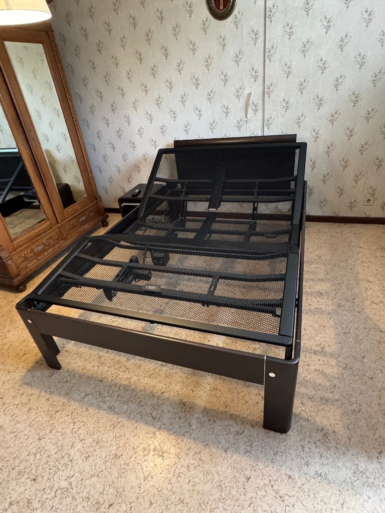 Auping Auronde 2000 bed 140  210 cm, Huis en Inrichting, Ophalen, Overige materialen, Verstelbaar, Bruin
