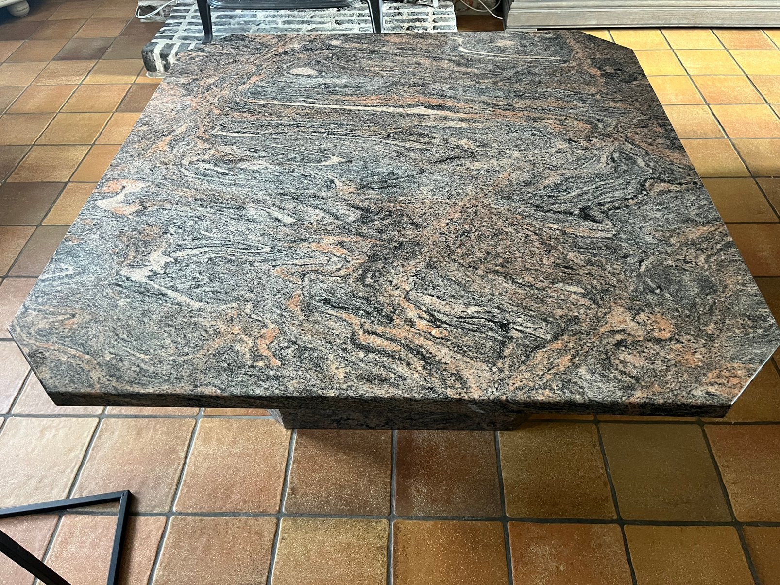 Salontafel graniet 1m x 1m x 45cm, Ophalen, Overige materialen, 50 tot 100 cm, Vierkant
