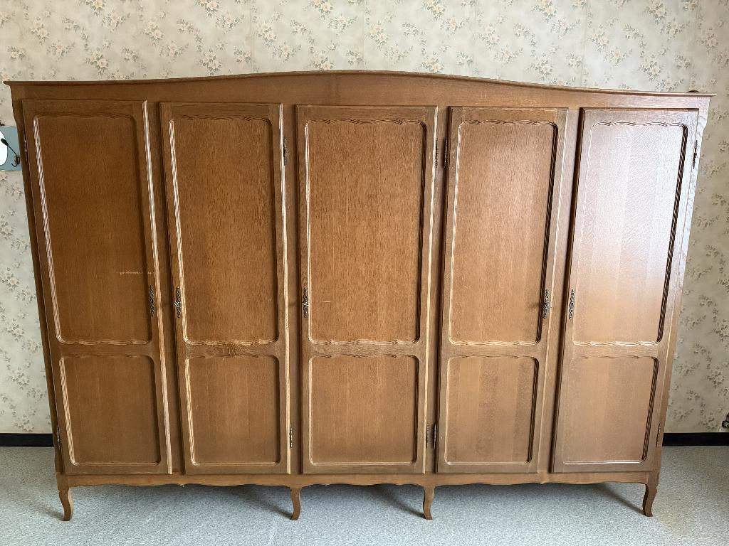 Kleerkast, Huis en Inrichting, Kasten | Kleerkasten, Ophalen, Met deur(en), Gebruikt, Eikenhout