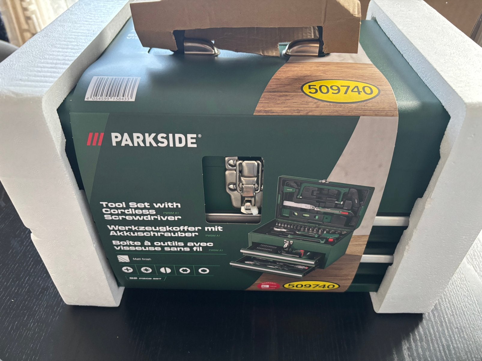 Parkside gereedschapskoffer inclusief accuschroevendraaier, Ophalen, Nieuw, Parkside