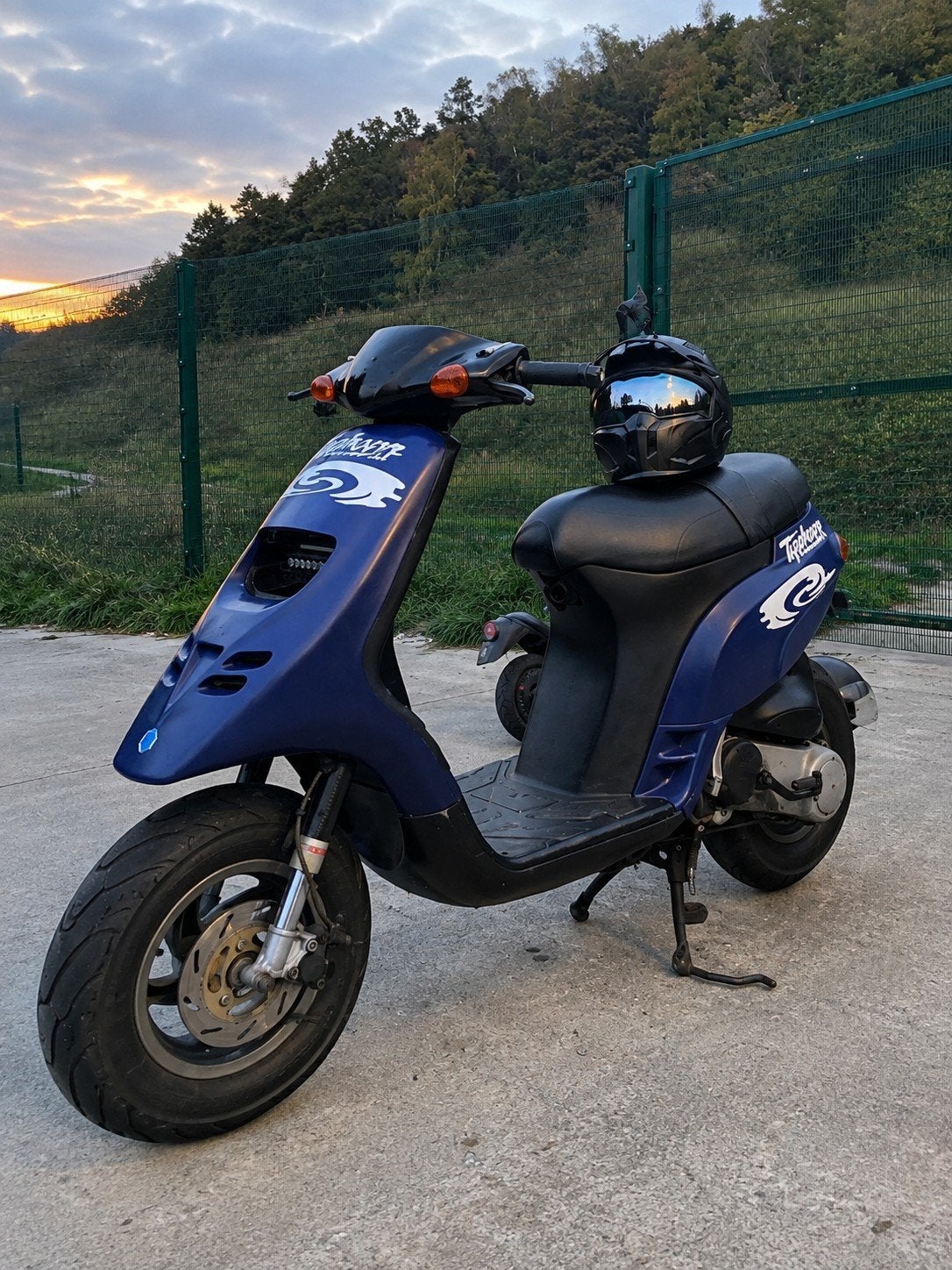 Piaggio Typhoon 50cc 2T – Mooi onderhouden, Vélos & Vélomoteurs, Autres modèles, Enlèvement, Utilisé, Classe A (25 km/h)