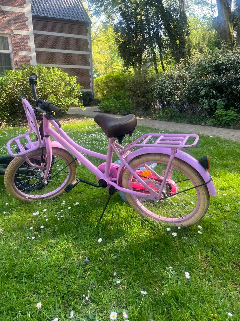 Meisjesfiets 18 inch, Fietsen en Brommers, Ophalen, Gebruikt, Terugtraprem, 18 inch